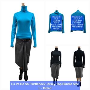 Ca Va De Soi Turtleneck Jersey Top Size L - Fitted